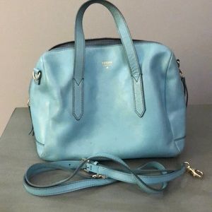 Fossil Sky Blue Satchel